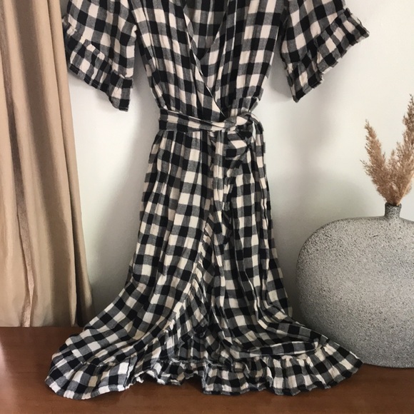 Anthropologie Black and White Checkered dress Small - Picture 2 of 7